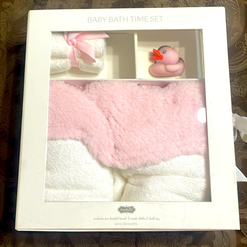 Mudpie Baby bathtime set (Pink)